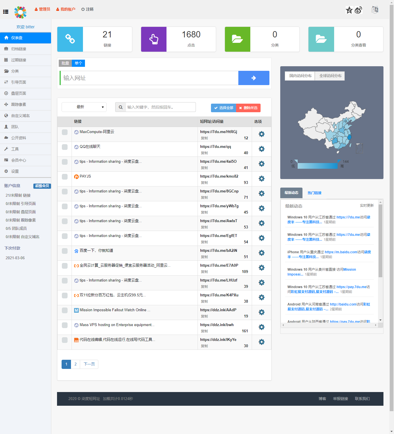 Premium URL Shortener v5.9.7– PHP短网址商业中文柒度修改版